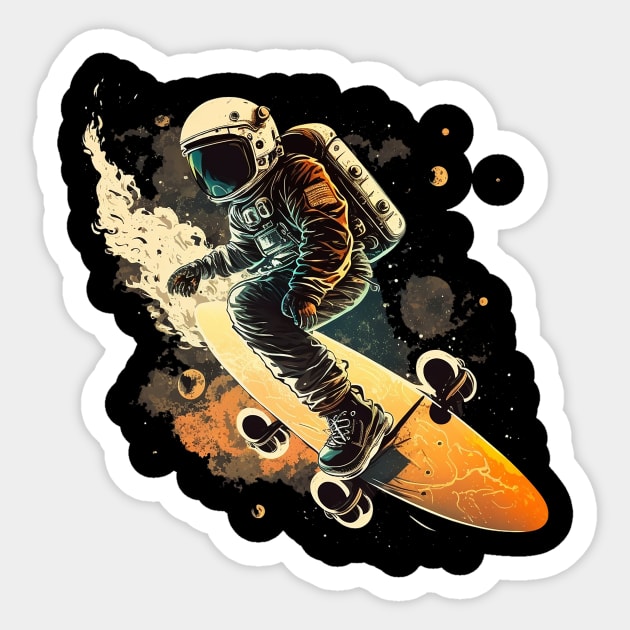 skater space Sticker by a cat cooking